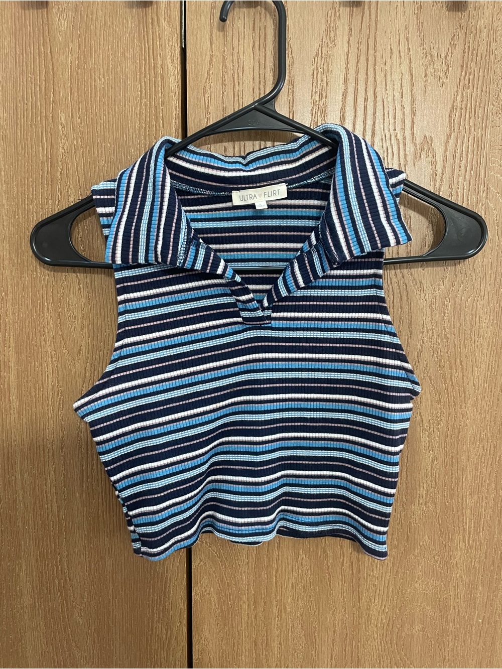 Retro Striped Crop Top